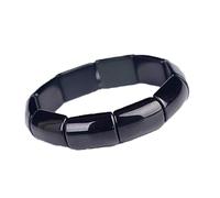 IXMLDAXD Bracelets en pierre d'obsidienne noire for femmes, arc-en-ciel naturel, yeux verts violets, pierre d'énergie, rangée de main, bijoux à la mode
