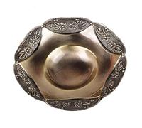 IXMLDAXD corbeille à fruits, Plateau de fruits en métal de petite taille, plateau de stockage de collations, plat de bonbons, assiette de noix, fleur sculptée, artisanat de décoration de maison