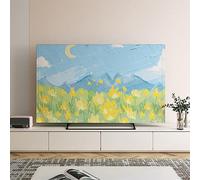 IXMLDAXD Couverture TV, Couvercle mural épais antidérapant for peinture à l'huile, idéal for la décoration intérieure(C,60in(139x85cm))