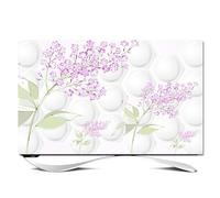 IXMLDAXD Couverture TV, Housse de télévision à motif peinture, tissu d'art moderne mural anti-poussière(C,55in(130x80cm))