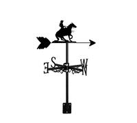 IXMLDAXD Direction du Vent, Girouette Cowboys Team Horse Cross Western Ornement en métal Girouette Indicateur de Direction du Vent Girouette à Montage sur Toit for Ferme Jardin Cour Patio Décor, K(H)