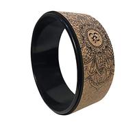 IXMLDAXD L’Anneau de Yoga, Roues de Pilates en liège Naturel, for Exercices Fitness, Dos courbé, Extensibles, Solides, for Le Yoga(Black)