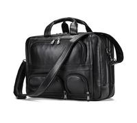 IXMLDAXD La Valise, Sacoche for Ordinateur Portable 17,3 Pouces en Cuir véritable, Sac fourre-Tout de Voyage d'affaires, Sacs à Main for Hommes, Grande Mallette rétro