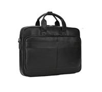 IXMLDAXD La Valise, Serviette Vintage en Cuir véritable for Homme, Sac à Main for Ordinateur Portable 16 Pouces, Grand bandoulière de Vache(Black,40cm Small)