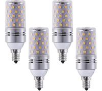 IXMLDAXD Lampe LED, Ampoule LED E12 12 W, 85-265 V, équivalent halogène 120, culot à vis, 1200 lm, non dimmable, lot de 4(Warm White,12W)
