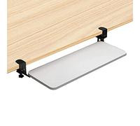 IXMLDAXD Le Clavier, Extension de Bureau for Ordinateur à Domicile, Plateformes coulissantes for tiroirs Clavier sous Le, avec Pince, Installation Facile, Ergonomique(White,65X25cm/25.5X10inch)