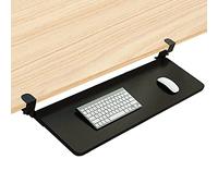 IXMLDAXD Le Clavier, Extension de Bureau for Ordinateur à Domicile, Plateformes coulissantes for tiroirs Clavier sous Le, avec Pince, Installation Facile, Ergonomique(Black,52X25cm/20.5X10inch)