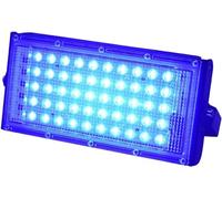 IXMLDAXD Lumière Solaire, Lampadaire LED IP65 Rouge, Bleu et Vert for éclairage paysager de Jardin, Cour, Garage, entrées(Blue 50W)