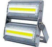 IXMLDAXD Lumière Solaire, Lumières de sécurité à lentille, IP67 et lumière Blanche à Transmission de lumière élevée, projecteur de Travail LED for entrepôt, Jardin, Toit(Warm White,100W)