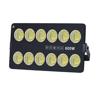 IXMLDAXD Lumière Solaire, Projecteur de Travail LED 50-600 W, IP67, 6000 K, éclairage Mural extérieur, idéal for garages, terrasses et toits-terrasses(600W)