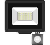 IXMLDAXD Lumière Solaire, Projecteur extérieur à Induction avec détecteur de Mouvement PIR réglable for terrasse et Jardin(Nature,20W)