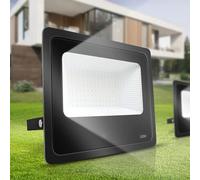 IXMLDAXD Lumière Solaire, Projecteur LED Super Lumineux 6 500 K Blanc Froid for extérieur, lumières de sécurité IP65 for Terrain de Sport, Garage, Jardin, arrière-Cour(200W)