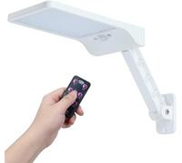 IXMLDAXD Lumière Solaire, Projecteur Solaire IP65 avec capteur de Mouvement, lumière de sécurité du crépuscule à l'aube for Cour, Jardin, Rue, Terrain de Basket-Ball, gouttière(White)