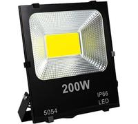 IXMLDAXD Lumière Solaire, Projecteurs extérieurs for éclairage de Jardin, Type Stade, for Cour, Garage, entrées(White 6000 K,200W)