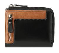 IXMLDAXD Porte-Cartes d'identité Multifonction en Cuir avec Blocage, 9 Compartiments for Cartes, 2 for pièces de Monnaie, 1 Compartiment for espèces(Black)