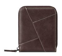 IXMLDAXD Porte-Cartes en Cuir synthétique for Homme avec Blocage, 10 Compartiments for Cartes, 1 Compartiment for pièces de Monnaie, for espèces(Bruin)