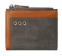 IXMLDAXD Portefeuille Court en Cuir for Homme avec Blocage, 8 Compartiments for Cartes, 1 Compartiment for pièces, for espèces, Fermeture éclair(Grijs)