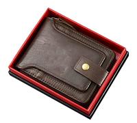 IXMLDAXD Portefeuille Multi-Cartes à Fermeture éclair for permis de Conduire Horizontal, Portefeuille épais for Album Photo(Bruin,Without Box)