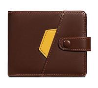 IXMLDAXD Portefeuille Vintage Multi-Cartes avec Blocage, 9 Compartiments for Cartes, 1 Compartiment for pièces, 2 for espèces(Bruin)