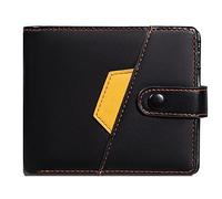 IXMLDAXD Portefeuille Vintage Multi-Cartes avec Blocage, 9 Compartiments for Cartes, 1 Compartiment for pièces, 2 for espèces(Black)