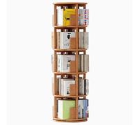 IXMLDAXD Rotation de la bibliothèque, Bibliothèque rotative créative en Bois Massif à Plusieurs étagères Étagère de Rangement au Sol Beaucoup d'espace Bonne capacité Charge(Wood Color)