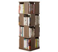 IXMLDAXD Rotation de la bibliothèque, Étagère rotative en Bois Massif à 3/4/5 étagères de Rangement multifonctionnelle créative Grande capacité Polie Douceur et Facile Ranger(130 * 45cm)