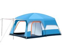 IXMLDAXD Tente, Tente de Luxe for Salle de Camping Grande Tente familiale for 4 à 12 Personnes avec 2 Chambres et 1 Salon(Blue,M)