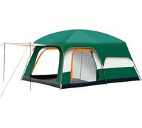 IXMLDAXD Tente, Tente de Luxe for Salle de Camping Grande Tente familiale for 4 à 12 Personnes avec 2 Chambres et 1 Salon(Green,M)