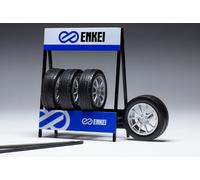 IXO 1/18 MODÉLISME DIORAMI ENSEMBLE 4 ROUES JANTES ENKEI MODÈLE STATIQUE DIECAST