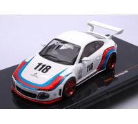 ixosport Voiture miniature Porsche 997 Martini blanche déco rouge et noire 1:43
