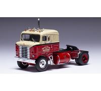 IXO 1/64 CAMION MODÈLE KENWORTH BULLNOSE 1950 ROUGE/BEIGE MODÈLE STATIQUE