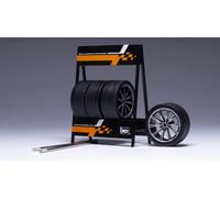 Ixo Model SET 4 WHEELS RS3 BLACK/SILVER 1:18