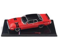 IXO Models IA43005 1971 GTX Rally Red with Black Top and Stripes 1/43 Diecast Model by IXO Models