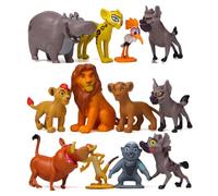 IXOKEV 12 PCS Lion Gâteau Topper,Figurine Garde Du Lion,Gâteau Cupcake Set pour Gateau,Mini Cupcake Fournitures Décoration,Fête d'anniversaire Fête Décoration Supplie