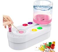 IXOKEV 2025 Nettoyeur de Pinceaux, Rinçage pour Acryliques et Peintures à Base d'Eau - Pink