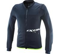 Ixon Arma Veste textile de moto, blanc-bleu-jaune, taille S pour homme