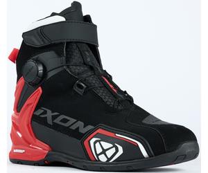 Ixon Bull 2 Chaussures de moto imperméables, noir-blanc-rouge, taille 43 pour homme