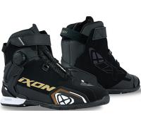 Ixon Bull 2 Chaussures de moto imperméables pour dames, Noir/Blanc/Or, Taille 36