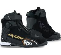 Ixon Bull 2 Chaussures de moto imperméables pour dames, Noir/Blanc/Or, Taille 39