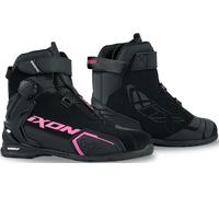 Ixon Bull 2 Chaussures de moto imperméables pour dames, noir-rose, taille 40 pour homme