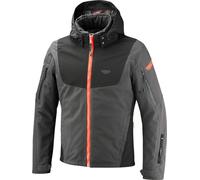 Ixon Burning Veste textile de moto imperméable, Gris/Noir/Rouge, Taille 4XL