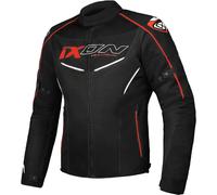 Ixon Flicker Veste textile de moto, noir-rouge, taille L pour homme