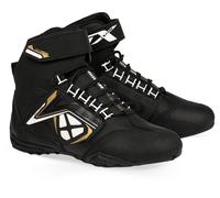Ixon Killer WP Chaussures de moto pour femmes, Noir/Blanc/Or, Taille 37