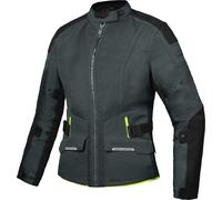 Ixon M-Njord Veste textile de moto pour dames, noir-vert, taille XL pour femmes