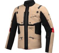 Ixon M-Skeid Veste textile de moto, noir-beige, taille 3XL pour homme
