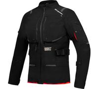 Ixon M-Skeid Veste textile imperméable à l’eau pour dames de moto, noir/rouge, Taille M