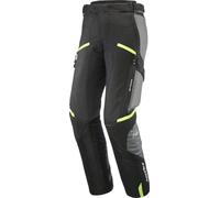 Ixon Midgard Pantalon textile de moto imperméable, noir/gris/jaune fluo, Taille S