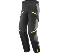 Ixon Midgard Pantalon textile de moto imperméable, noir-gris-jaune, taille 4XL pour homme