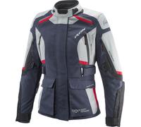 Ixon Midgard Veste textile imperméable à l’eau pour dames de moto, Gris/Noir/Bleu, Taille M