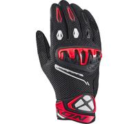 Ixon Mirage Airflow Gants de moto, Noir/Blanc/Rouge, Taille L